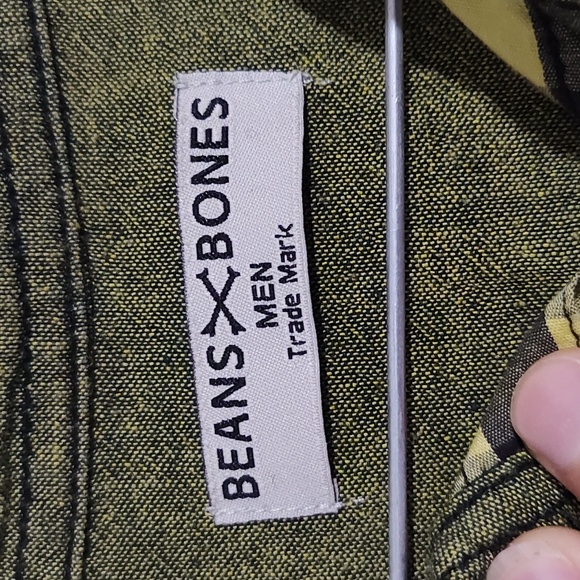 Small plaid yellow dress shirt - Picture 3 of 5